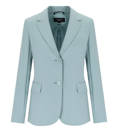 Weekend Max Mara Uva Single Breasted Blazer In Blue