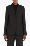 Weekend Max Mara Uva One-button Jacket In Black