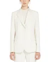 Weekend Max Mara Uva Single Breasted Blazer In Ecru