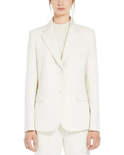 Weekend Max Mara Uva Single Breasted Blazer In Ecru