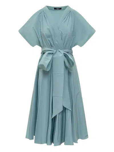 Weekend Max Mara V-neck Dress In 蓝色