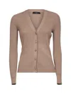 Weekend Max Mara V-neck Button-up Cardigan In Brown