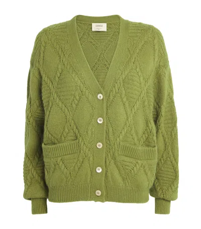 Weekend Max Mara V-neck Cardigan In Green