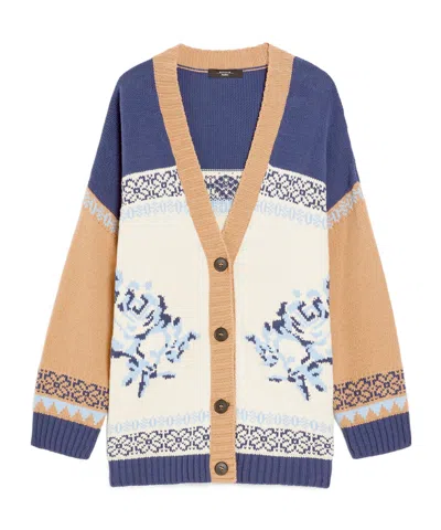 Weekend Max Mara V-neck Cardigan In White