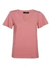 Weekend Max Mara V-neck Flared-sleeve T-shirt In Pink