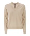 Weekend Max Mara V-neck Sweater In Neutral