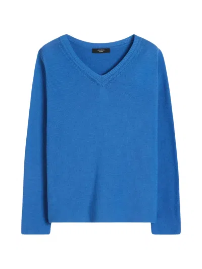 Weekend Max Mara V-neck Knitted Sweater In Blue