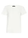 Weekend Max Mara V-neck Short-sleeve T-shirt In White
