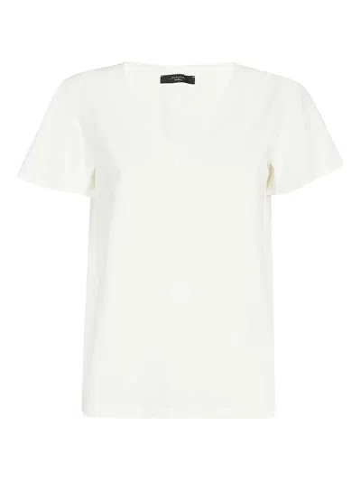 WEEKEND MAX MARA V-NECK SHORT-SLEEVE T-SHIRT