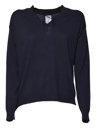 Weekend Max Mara V-neck Top In Blue