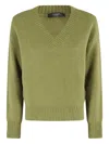 Weekend Max Mara Green Visita Sweater In Green