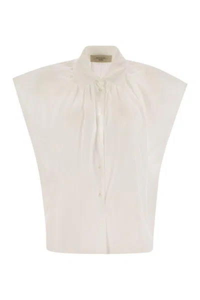 Weekend Max Mara Vallo - Wide Cotton Shirt In White