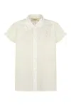 Weekend Max Mara Classic-collar Short-sleeve Shirt In White