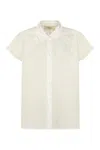 Weekend Max Mara Classic-collar Short-sleeve Shirt In White
