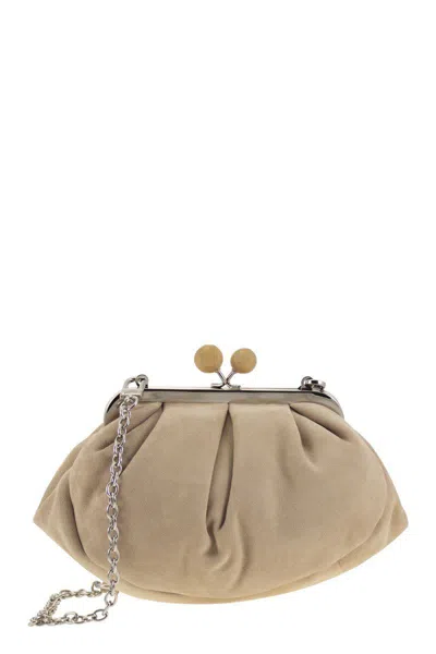 Weekend Max Mara Valois - Pasticcino Bag Small In Suede In Sand