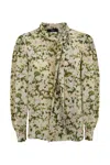 Weekend Max Mara Vals Silk Shirt With Bow In Multi