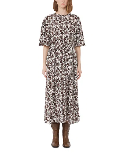 WEEKEND MAX MARA VARESE BROWN SILK DRESS