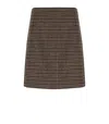 Weekend Max Mara Houndstooth Wool-blend Mini Skirt In Brown