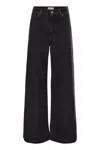 Weekend Max Mara Omens Black Vega High-rise Wide-leg Denim Jeans In Black