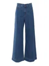 Weekend Max Mara Vega Denim Trousers In Blue