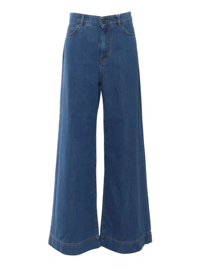 Weekend Max Mara Vega Denim Trouser In Blue