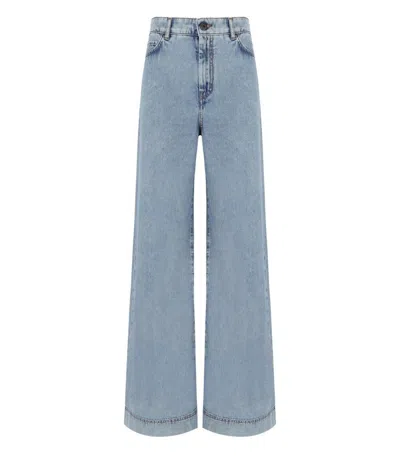 Weekend Max Mara Vega Light Blue Wide Leg Jeans
