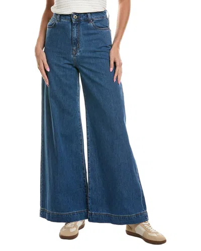 Weekend Max Mara Vega Wide Leg Jean In Blue
