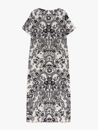 Weekend Max Mara Vela Allover Patterned Midi Dress In Multi