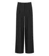 Weekend Max Mara Dart-detailing Wide-leg Trousers In Black