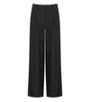 Weekend Max Mara Dart-detailing Wide-leg Trousers In Black