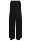 Weekend Max Mara Dart-detailing Wide-leg Trousers In Black