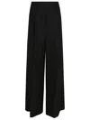 Weekend Max Mara Dart-detailing Wide-leg Trousers In Black