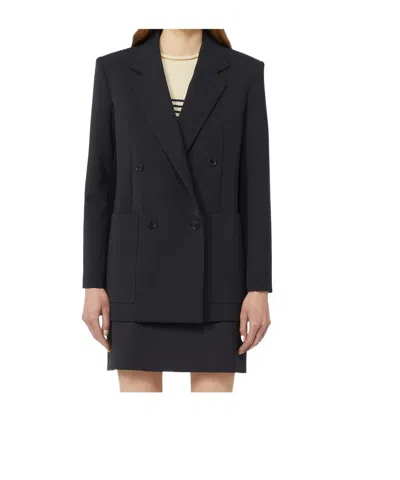 Weekend Max Mara Veloce Double-breasted Blazer In Blue