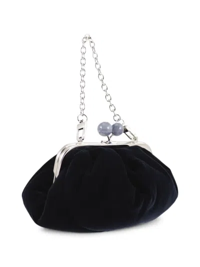 Weekend Max Mara Velvet Kiss-lock Clutch In Black