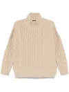 Weekend Max Mara Veneto Cable Knit Sweater In Neutrals