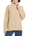 Weekend Max Mara Veneto Wool Funnel Neck Sweater In Neutral