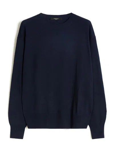 Weekend Max Mara Vento Basic Wool And Cashmere Sweater By In Blue