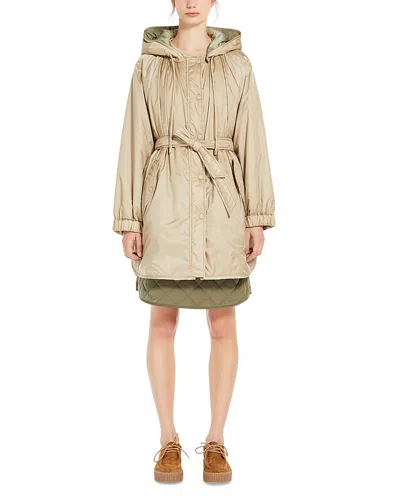 Weekend Max Mara Veranda Quilted Coat In Beige