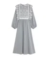 Weekend Max Mara Vichy Embroidered Dress In Blue