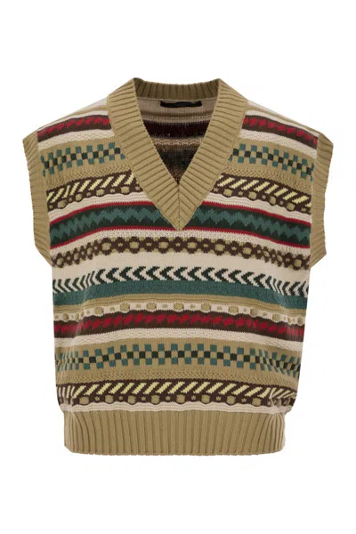 WEEKEND MAX MARA WEEKEND MAX MARA VICINO - COTTON JACQUARD YARN WAISTCOAT