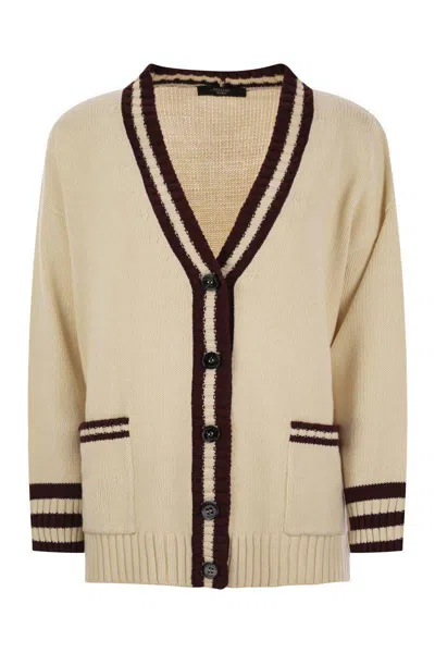 Weekend Max Mara Vicolo - Cardigan With Contrasting Edges