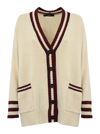 Weekend Max Mara Women's Vicolo - Cardigan With Contrasting Edges In Beige