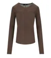 Weekend Max Mara Vincinta Brown Long Sleeved T-shirt In Brown