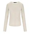 Weekend Max Mara Vincita Ivory Long Sleeved T-shirt In Neutral