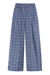 Weekend Max Mara Geometric-print Cropped Trousers