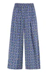 Weekend Max Mara Geometric-print Cropped Trousers