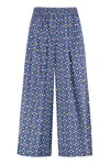 Weekend Max Mara Geometric-print Cropped Trousers