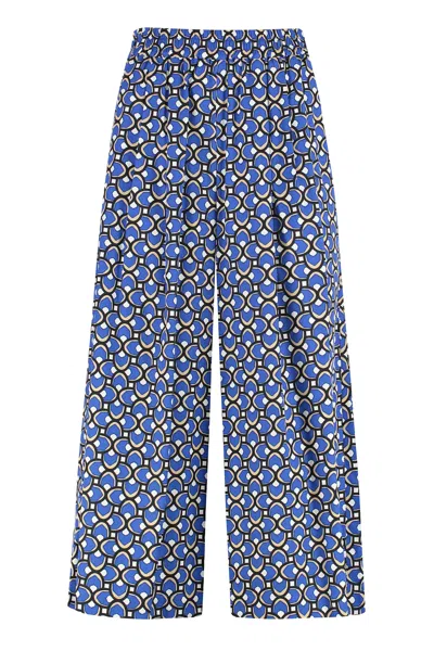 WEEKEND MAX MARA VIRGIN POPLIN COTTON TROUSERS