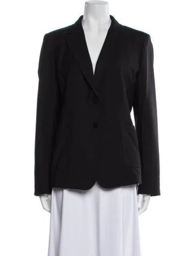 Pre-owned Weekend Max Mara Virgin Wool Blazer In Black