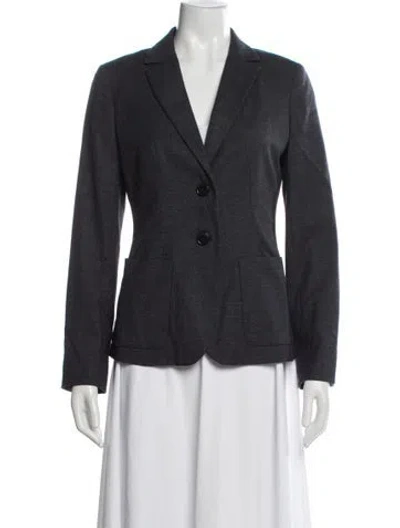 Pre-owned Weekend Max Mara Virgin Wool Blazer In Black